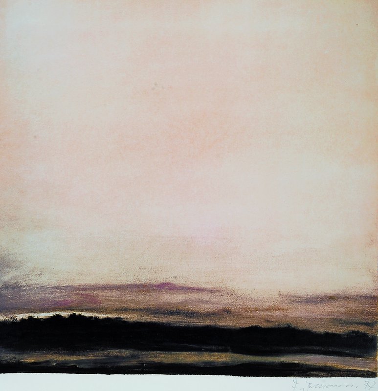 Klaus Fußmann, 1938 Velbert, Farblithographie, rechts unten signiert, datiert 77, ca. 48x49 cm, mit Knickspuren oben