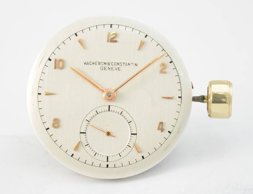 Detail a: VACHERON CONSTANTIN Uhrwerk Kal. 453, Schweiz um 1950, hochfeines 12 1/2 lig. rhod. Ankerwerk mit Genfer Streifen, Feinregulage, Gluc.-Unruh, ...