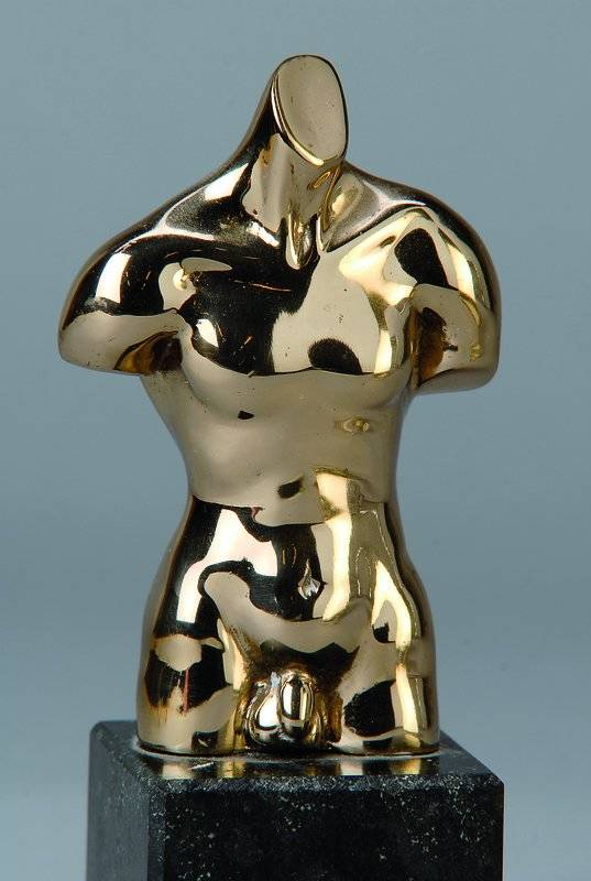 Maximilian Delius, geb. 1958, Bronzeskulptur Romeo, poliert, auf Marmorsockel, H. 17 cm