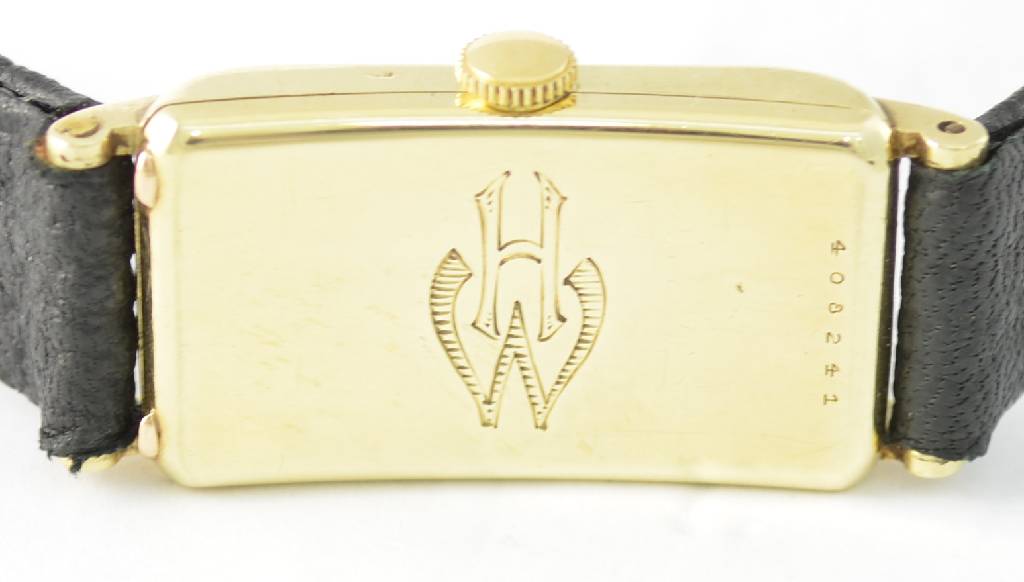 Detail c: ALPINA/GRUEN seltene Herrengoldarmbanduhr sog. Doctors-Watch, Handaufzug, Schweiz für den dtsch. Markt um 1935, GG 585/000, rectangulär, M. ca. 44 ...