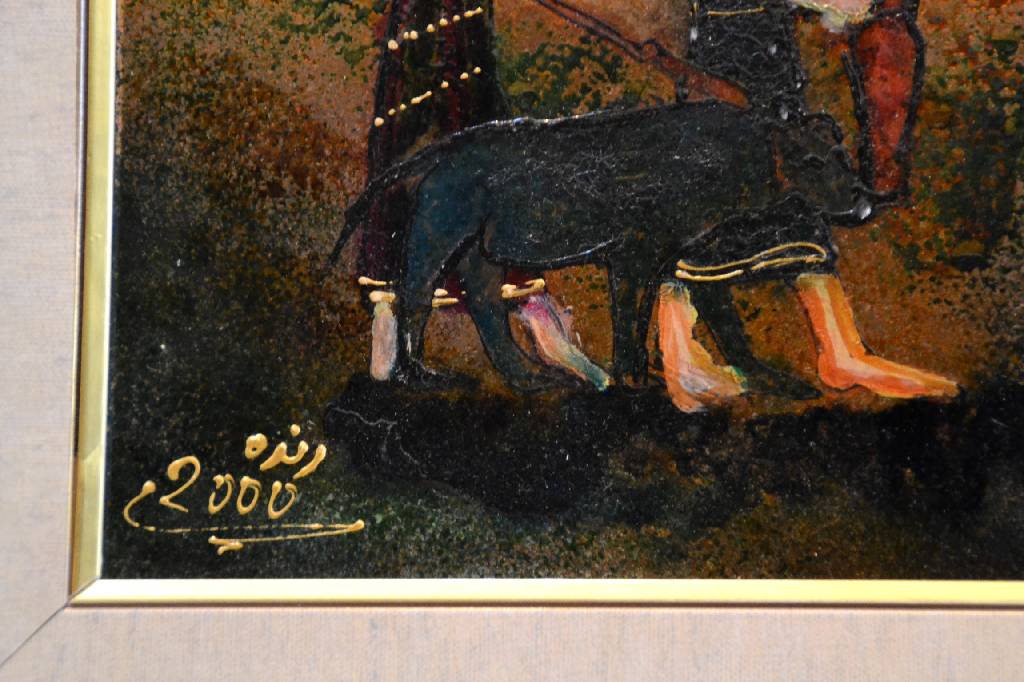 Detail b: Randa Abou Saadah, 1965 geb. Aleppo/Syrien, Kunststudium an der Akademie in Aleppo, Mitglied der Kunsthandelskammer, große ...