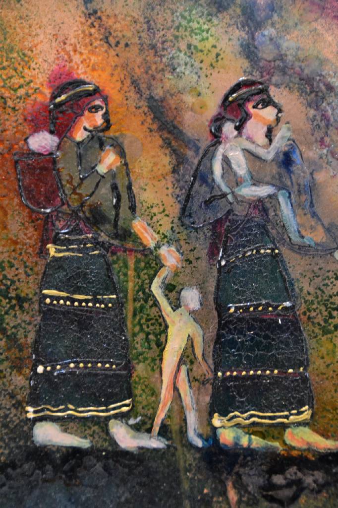 Detail c: Randa Abou Saadah, 1965 geb. Aleppo/Syrien, Kunststudium an der Akademie in Aleppo, Mitglied der Kunsthandelskammer, große ...