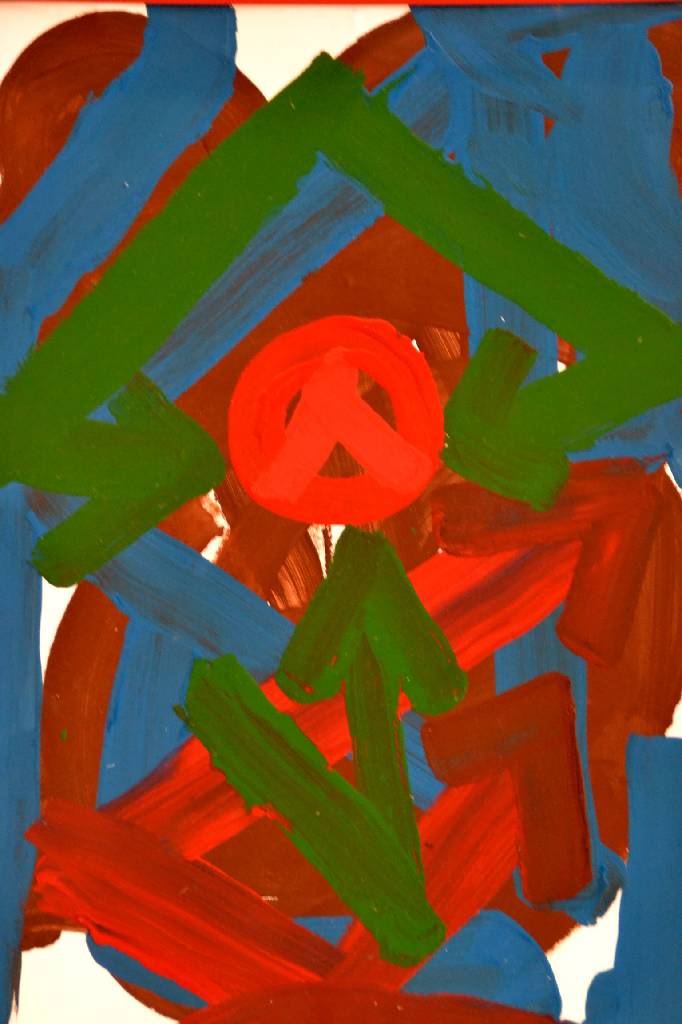 Detail a: H. Zimcon, geb. 1938, Rote Ballade, Öl/Malpappe, signiert und datiert 93, rückseitig betitelt, ca. 67,7x48,7 cm, Rahmen
