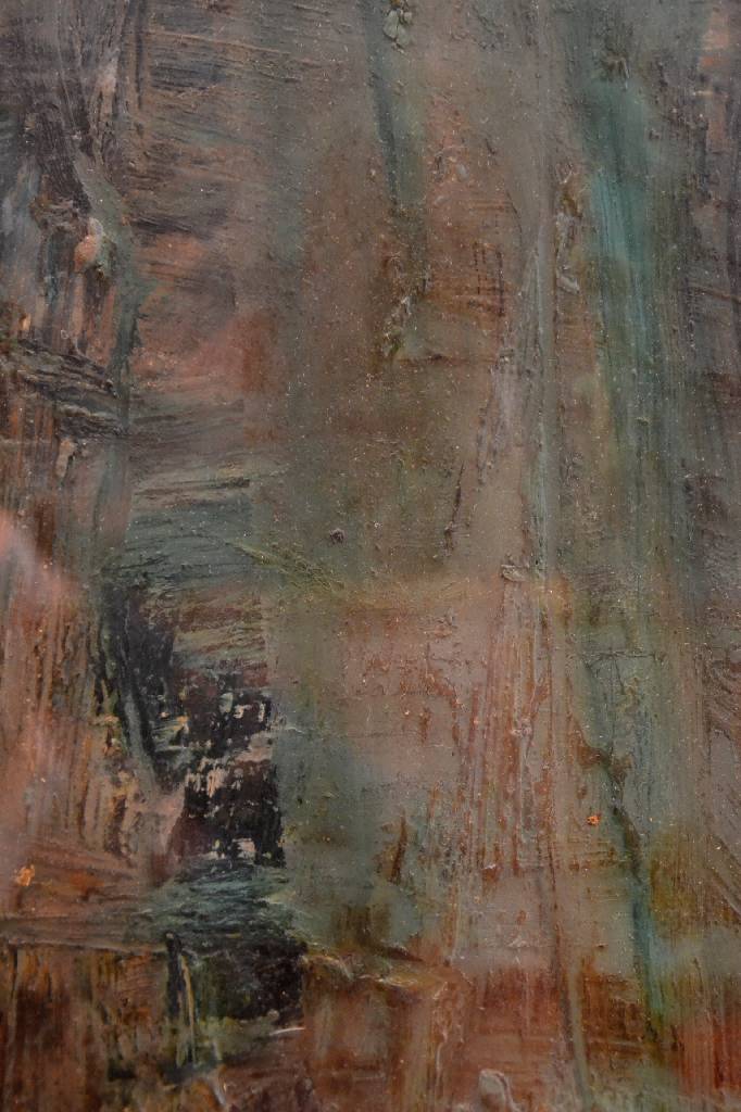 Detail b: Andreas Baader, Abstrakte Komposition, Mischtechnik, Auflage 56/189, ca. 67x49 cm, unter Glas, Rahmen