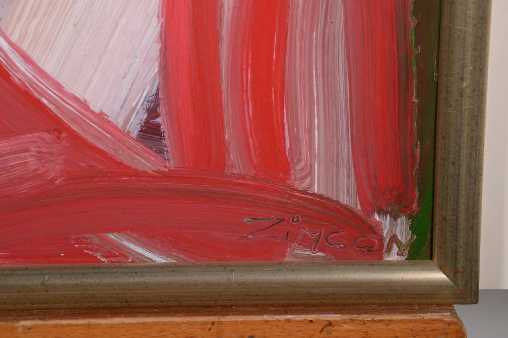 Detail b: H. Zimcon, geb. 1938, Rhythmus, Öl/Malpappe,rechts unten signiert, ca. 67,5x48 cm