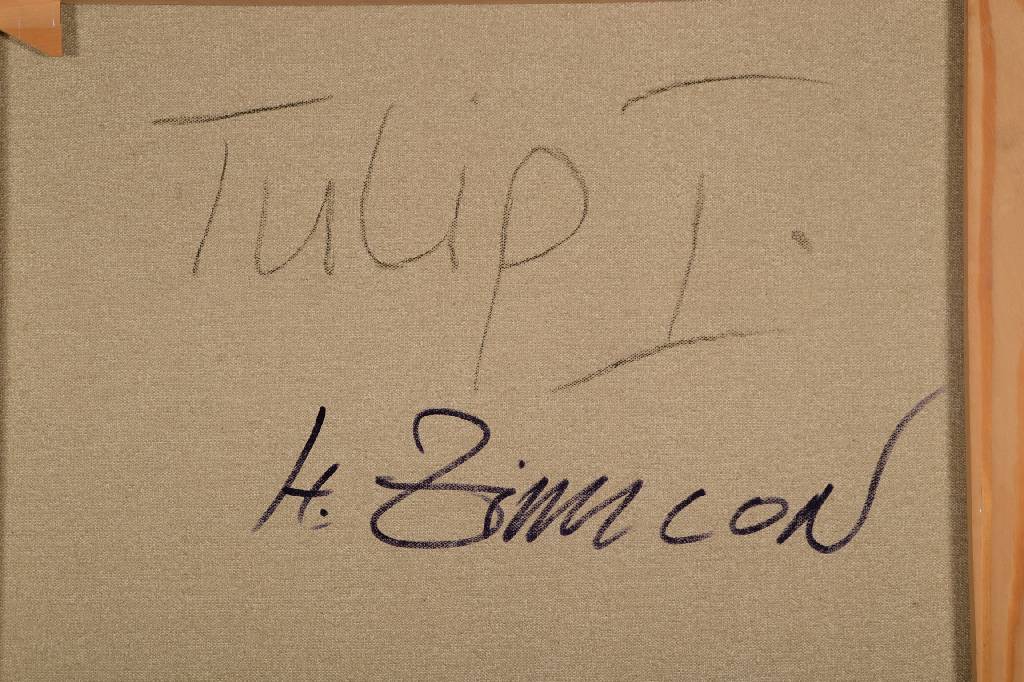 Detail c: H. Zimcon, geb. 1938 Tulip I, Öl/Lwd, rückseitig signiert, 60x80 cm