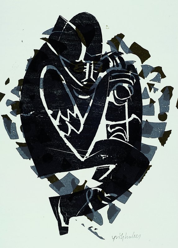 HAP Grieshaber, 1909-1981, 2 Farbholzschnitte, je handsigniert, ca. 31x27 cm