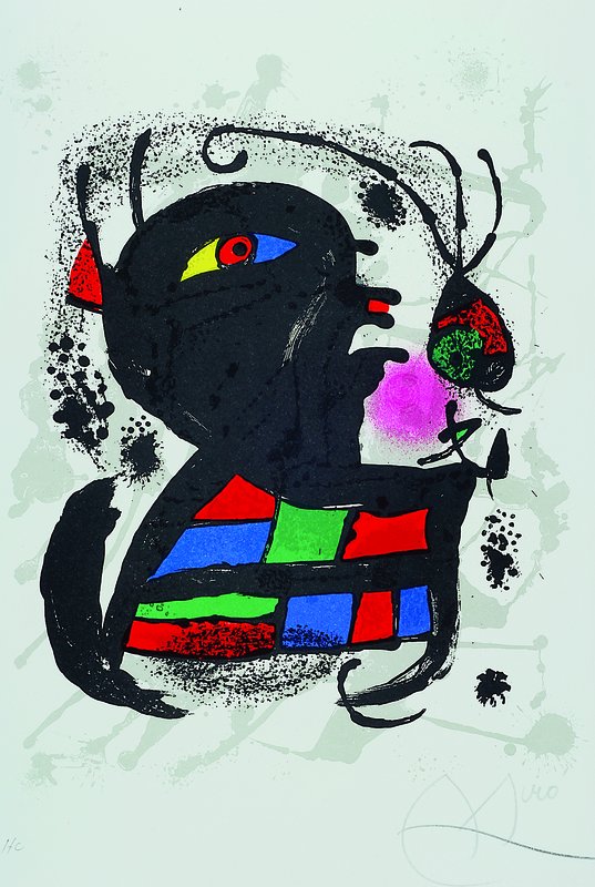 Joan Miro, 1893-1983, Farblithographie, Agora I, rechts unten handsigniert, ca. 49.5 x 38.2 cm