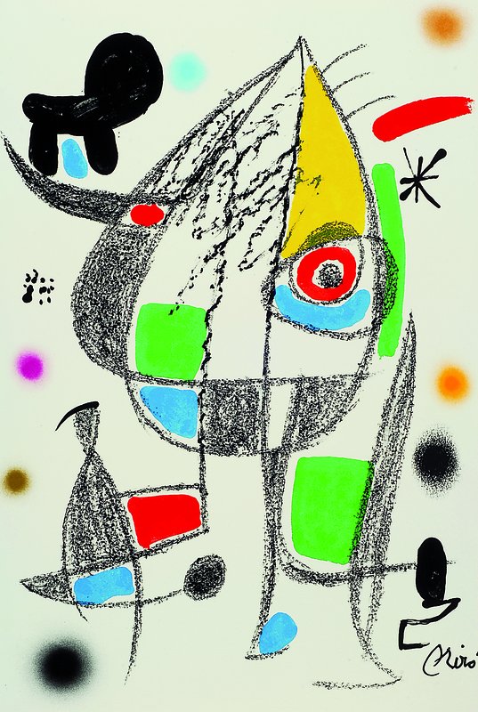 Joan Miro, 1893-1983, Farblithographie, in der Platte signiert, ca. 50x36 cm