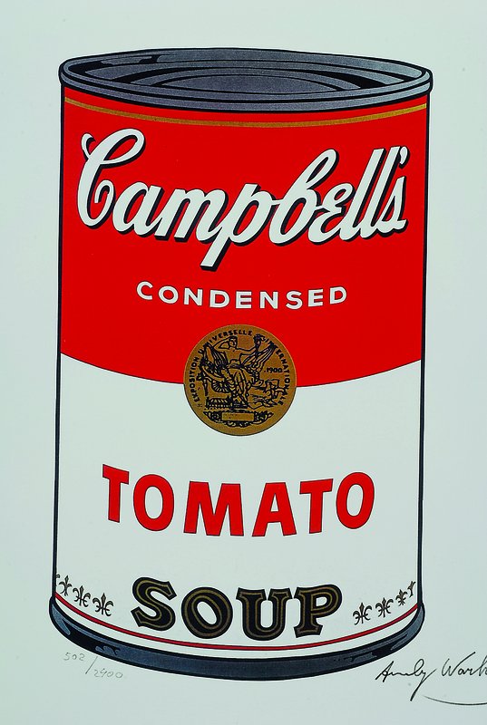 Andy Warhol, 1928-1987, Campbell's Tomato Soup, Offsetdruck, handsigniert und num. 502/2400, ca. 42x29.6 cm