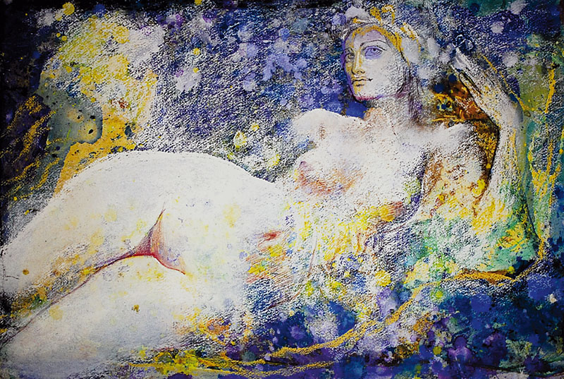 Ernst Fuchs, geb. 1930 Wien, Giclee auf handgemachtem Baumwollpapier, Europa, handsigniert, e.a., ca. 34.5x55 cm
