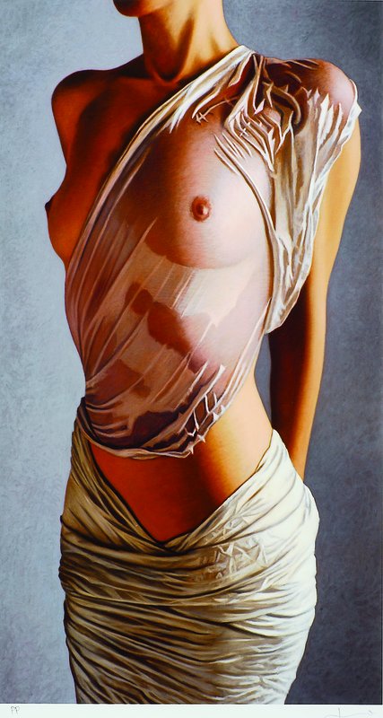 Willi Kissmer, geb. 1951 Duisburg, Giclee auf handgemachtem Baumwollpapier, weiblicher Akt, signiert, bezeichnet PP, ca. 50x27.5 cm