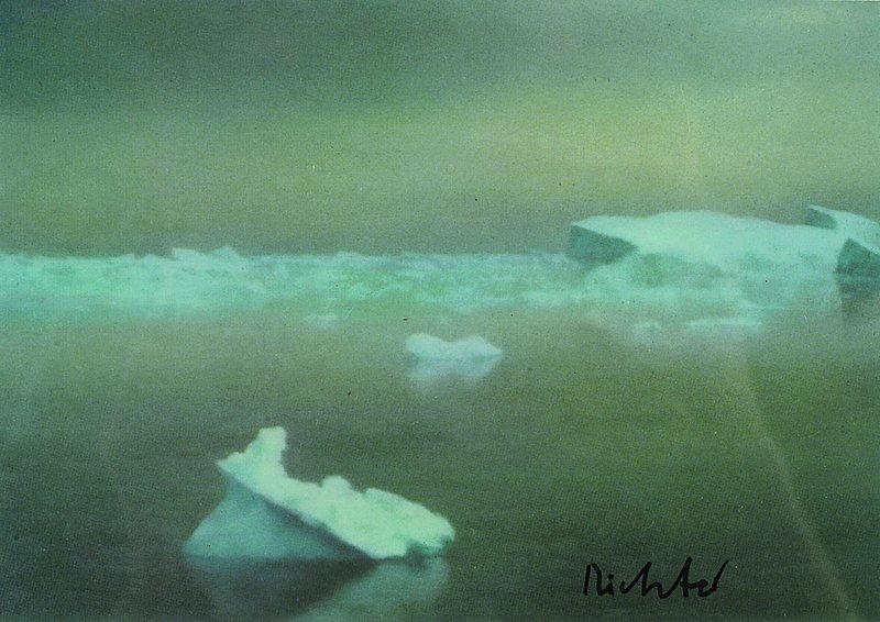 Gerhard Richter, geb. 1932 Dresden, zwei Multiple Karten mit Landschaften, jeweils handsigniert, je ca. 15x10.5 cm, unter Glas gerahmt