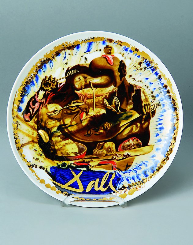Salvador Dali, 1904-1999, Künstlerteller, Rosenthal, limitierte Auflage 881/5000, im Teller Druck signiert, Original-Karton, D. ca. 25 cm