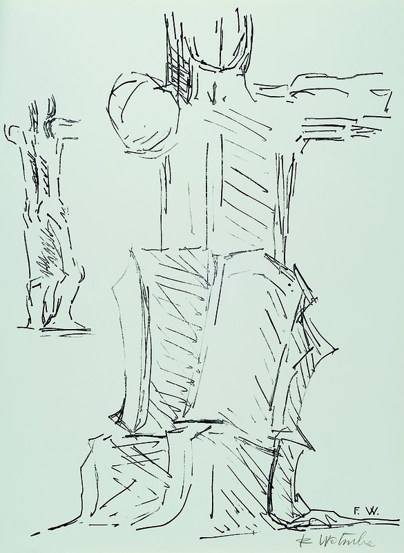 Fritz Wotruba, 1907 Wien - 1975, abstrakte Komposition, Lithografie, handsigniert, ca. 53x39 cm
