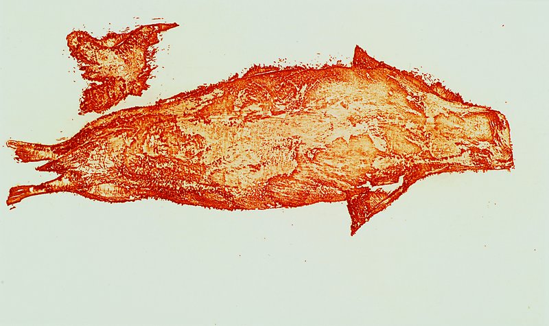 Joseph Beuys, 1921 Krefeld-1986 Düsseldorf, "Robbe III", Farbradierung auf Arches France Velin, handsigniert und num. h.c. 8/19, WVZ ...