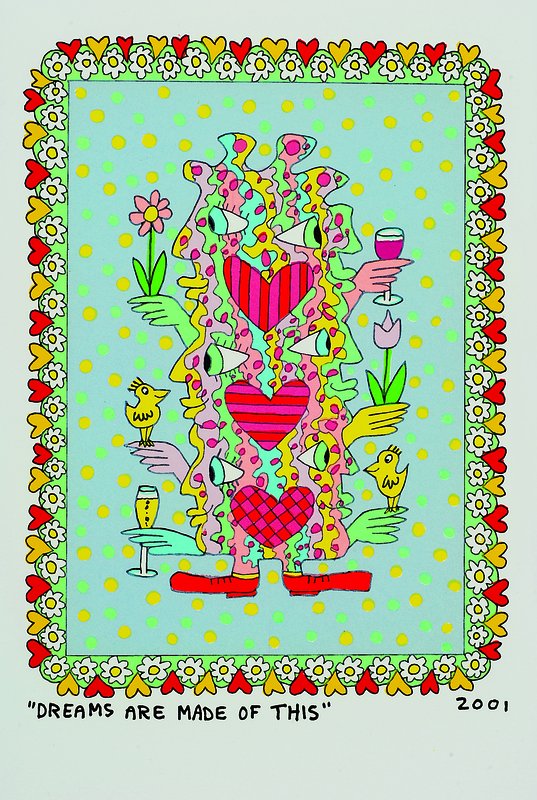 James Rizzi, 1950-2011 New York, Dreams are made of this, Original Farblithographie von 2001 auf Bütten, Blattgr. ca. 27.5x20.5 cm, Motivgr. ca. ...