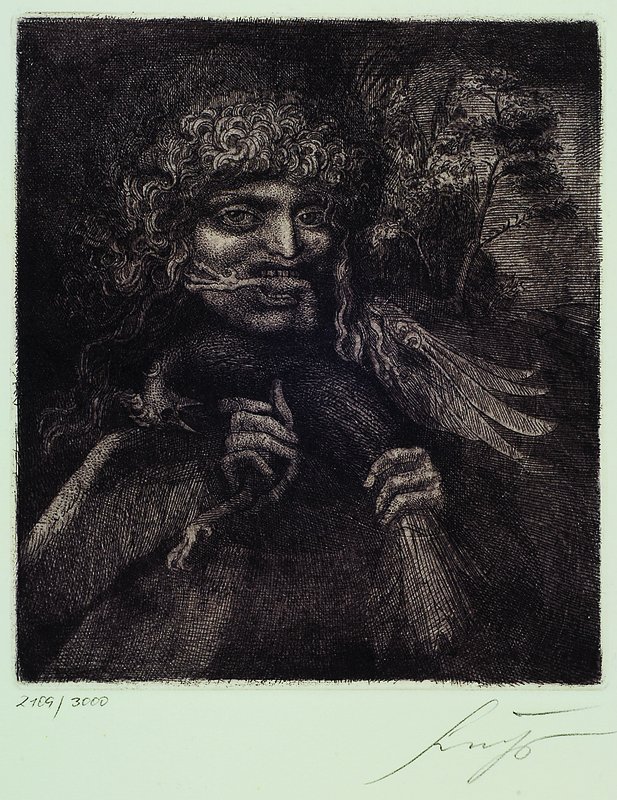 Ernst Fuchs, geb. 1930 Wien, 3 Radierungen, verschiedene Darstellungen, jeweils handsigniert und num. 2109/3000, ca. 18,5x16,5 cm, Blattgr. ca. ...