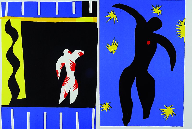 Henri Matisse, 1869-1954, zwei Farblithographien, je ca. 38x30cm, unter Glas gerahmt