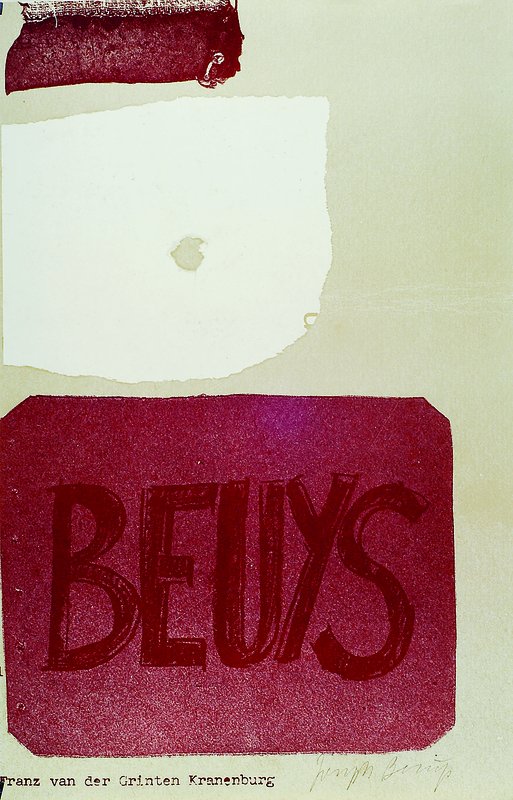 Joseph Beuys, 1921 Krefeld -1986 Düsseldorf, abstrakte Komposition, Farbsiebdruck, ca. 67x43 cm