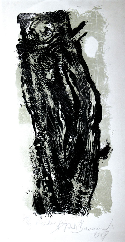 Rudi Baerwind, 1910-1982 Mannheim, L'arbre jus, zweifarbiger Holzschnitt auf Papier, handsigniert und dat. 1967, betitelt und num. 54/60, ...