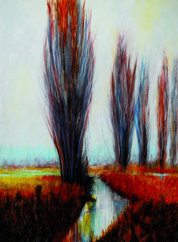 Marion Schmidt, geb. 1963 Eschwege, Stille, Pastell/Lwd., handsigniert, rückseitig gestempelt, ca. 60x80 cm
