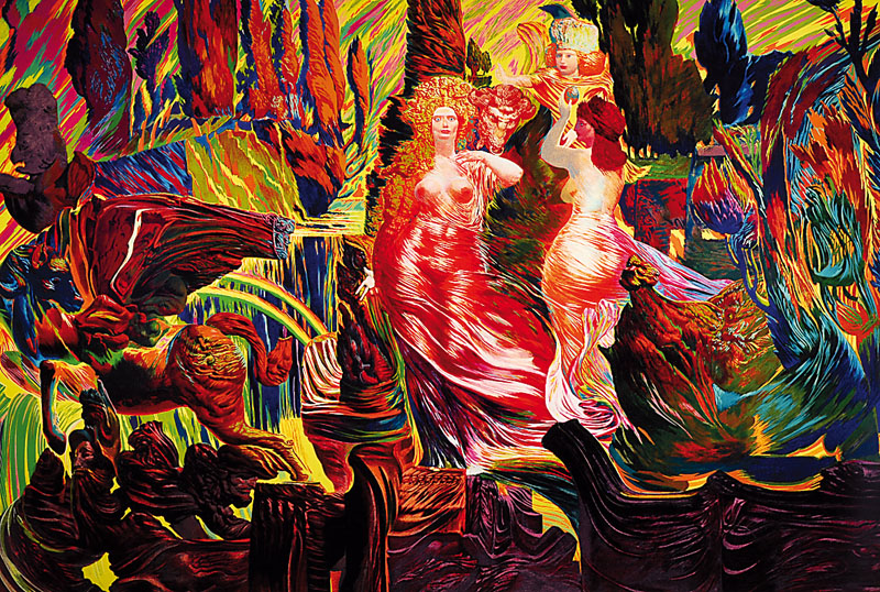 Ernst Fuchs, geb. 1930 Wien, "Arcadia", Farbserigraphie auf Bütten, von 1991, handsigniert und num. 21/99, Verleger: La Edizioni Bora, ca. ...