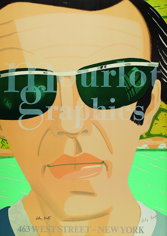 Alex Katz, geb. 1927, "Selfportrait", Farblithographie auf Bütten, Mourlot Graphics New York, 1970, handsigniert, ca. 75x54 cm