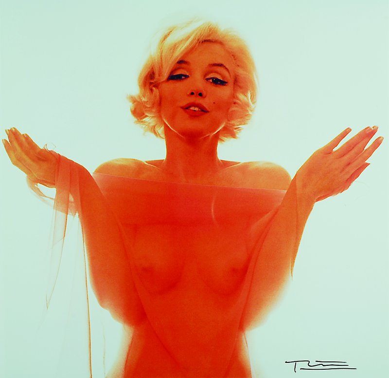 Bert Stern, geb. 1929, Marilyn Monroe, Farboffset aus: The last sitting, Künstlerdruck 1997, handsigniert, Blattgr. ca.49x49 cm