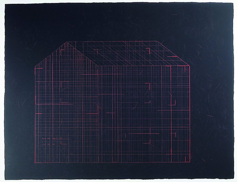 Horst Antes, geb. 1936, "Haus für UNICEF", Original-Farblithographie auf Bütten, handsigniert und nummeriert 46/100, ca. 72.5x91.5 cm