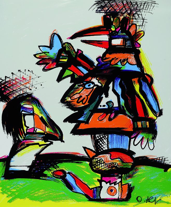 Otmar Alt, geb. 1940, zwei Farbsiebdrucke, jeweils handsigniert, ca.46x36cm bzw. 45x41cm