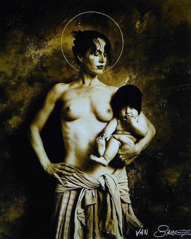 Jan Saudek, geb 1935 Prag, Farbfotografie, handsigniert, ca. 25x20 cm