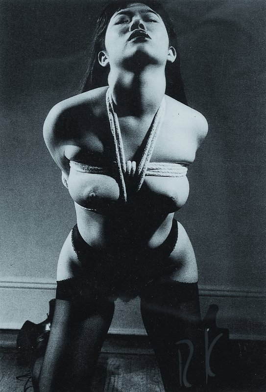Richard Kern, geb. 1954, Fotomultiple, Postkarte, signiert, ca. 16x11 cm, PP, unter Glas gerahmt