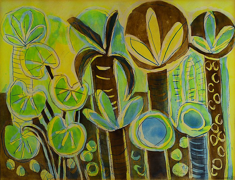 Eduard Bargheer, 1901-1979, Pflanzen, Farblithographie, handsigniert und dat. 72, num. 138/150, ca. 48x63cm, PP, unter Glas, Rahmen