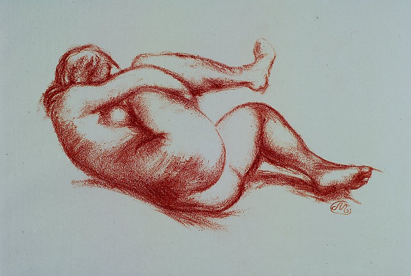 Aristide Maillol, 1861-1944, "Dialogues des Courtisanes", original Farblithographie auf Bütten, aus der Vorzugsausgabe von 50 Exemplaren, ...