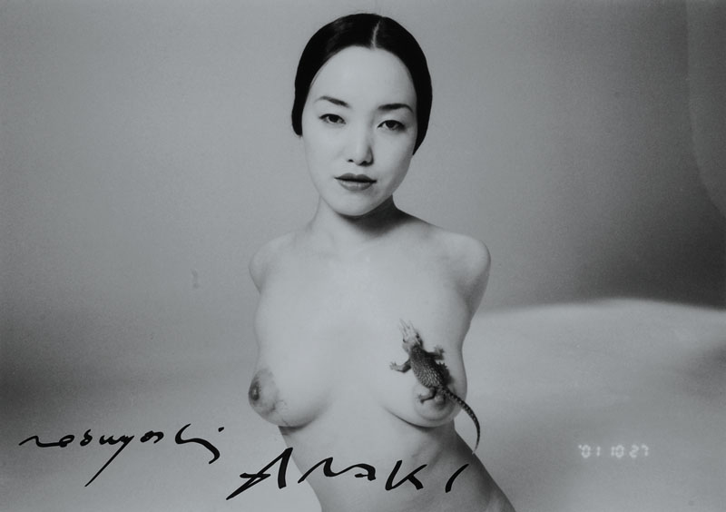 Nobuyoshi Araki, geb. 1940 Minowa/Tokio, s/w Fotografie, handsigniert, ca. 20x28 cm