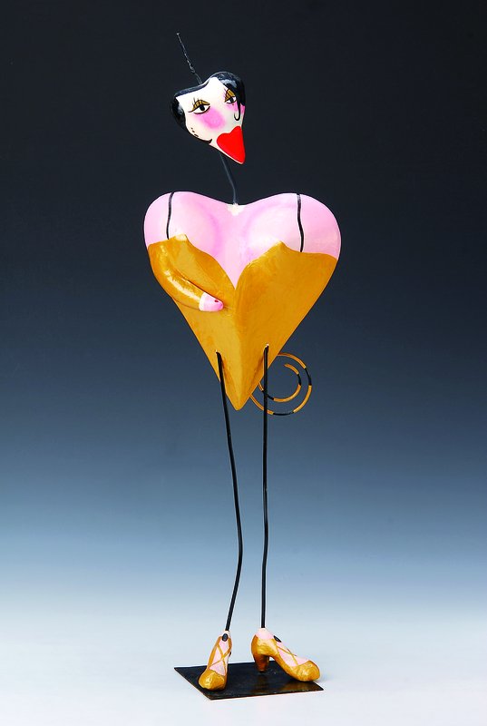 Paul Degen, 1941 - 2007, Skulptur, Metall und Pappmache, signiert, H. ca. 68 cm, l. Gebr.spuren