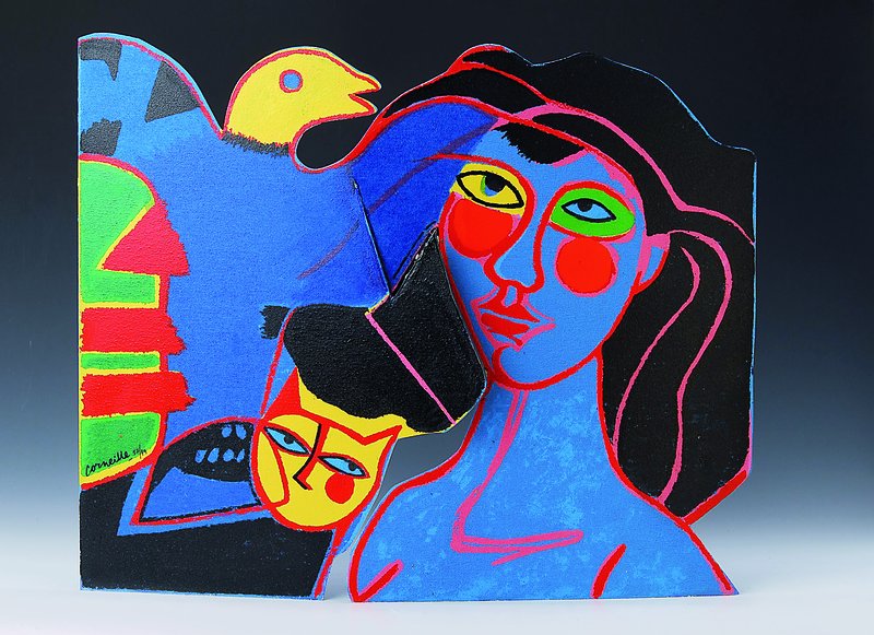 Corneille (Cornelis van Beverloo), 1922-2010 , Metallskulptur, "Belle Femme", signiert und nummeriert 57/99, ca. 53.5x65 cm