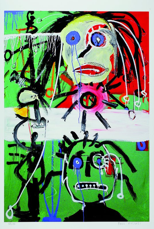 Paul Kostabi, geb. 1962, "Broome Street Follies", Giclee auf Bütten, 2012, handsigniert und nummeriert 39/75, ca. 54x37 cm, Blattgr. ca. ...
