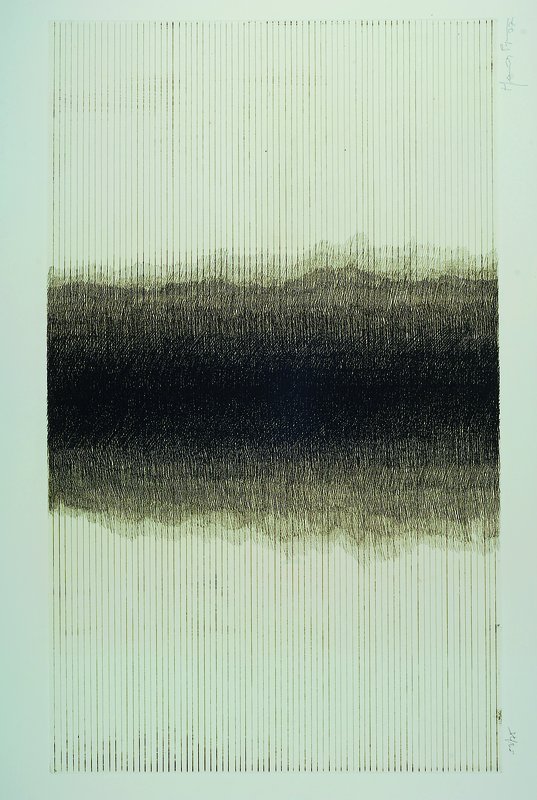 Joan Hernandez Pijuan, 1931-2005, "Komposition", Radierung auf Bütten, 1977, handsigniert und nummeriert 53/75, datiert 77,ca. 37.5x62.5 ...
