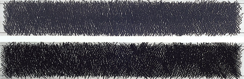 Joan Hernandez Pijuan, 1931-2005, "Komposition", Radierung auf Bütten, 1980, handsigniert und nummeriert 19/50, datiert 80,ca. 16x49 cm, ...