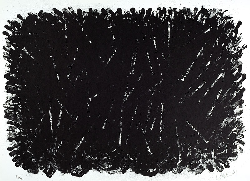 Günther Uecker, geb. 1930, "Bewegung IV", Lithographie auf Karton, 1980, handsigniert und nummeriert 59/180, datiert 80, Stempel ...