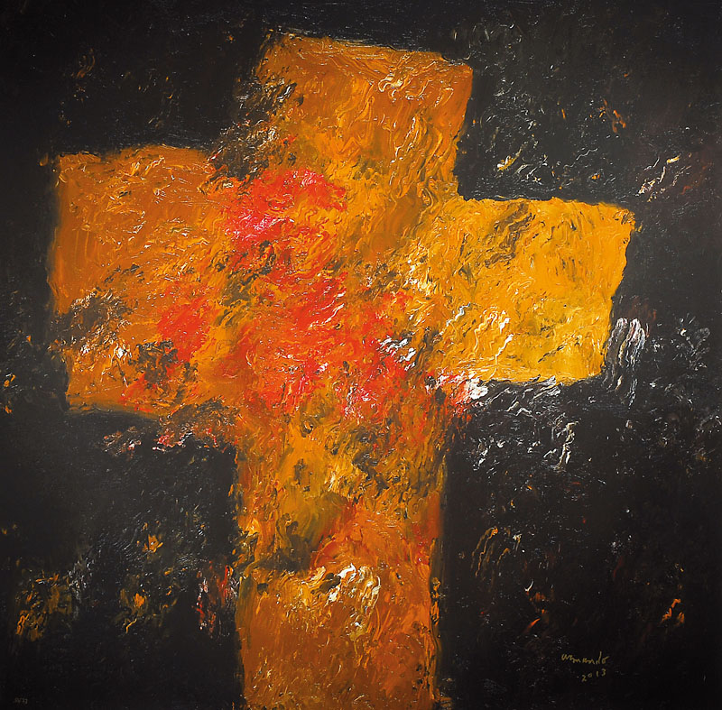 Armando, geb. 1929, "Das Grab", Giclee auf Leinwand, 2013, handsigniert und nummeriert 20/33, datiert 2013, ca. 100x100 cm, Blattgr. ca. ...