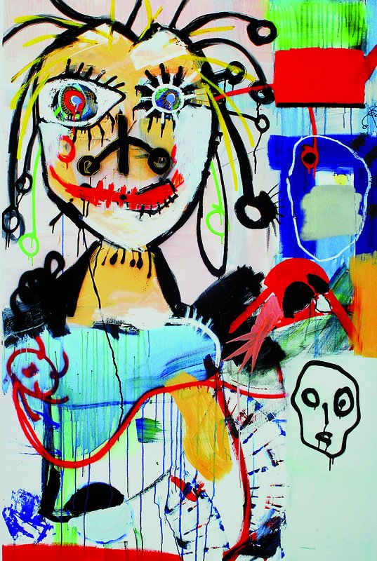 Paul Kostabi, geb. 1962, "Joachim", Giclee auf Bütten, 2012, handsigniert und nummeriert 38/75, ca. 54x36 cm, Blattgr. ca. 61x42 cm