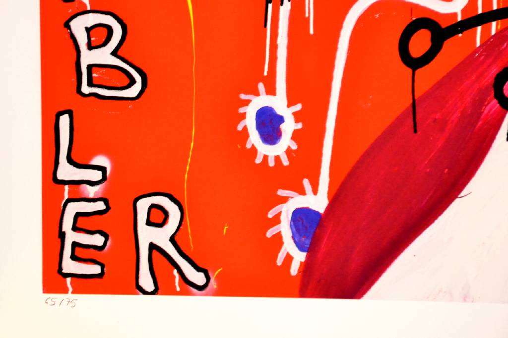 Detail b: Paul Kostabi, geb. 1962, "AMC Hotel", Giclee auf Bütten, 2013, handsigniert und nummeriert 65/75, ca. 39.5x50 cm, Blattgr. ca. 51.5x61 cm