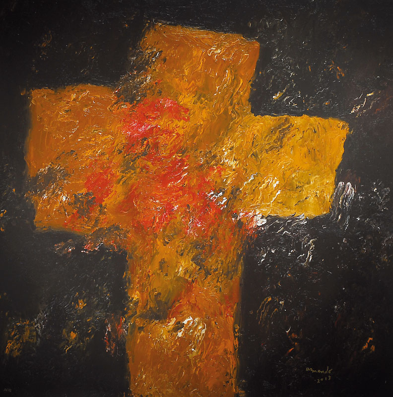 Armando, geb. 1929, "Das Grab", Giclee auf Leinwand, 2013, handsigniert und nummeriert 33/33, datiert 2013, ca. 100x100 cm, Blattgr. ca. ...