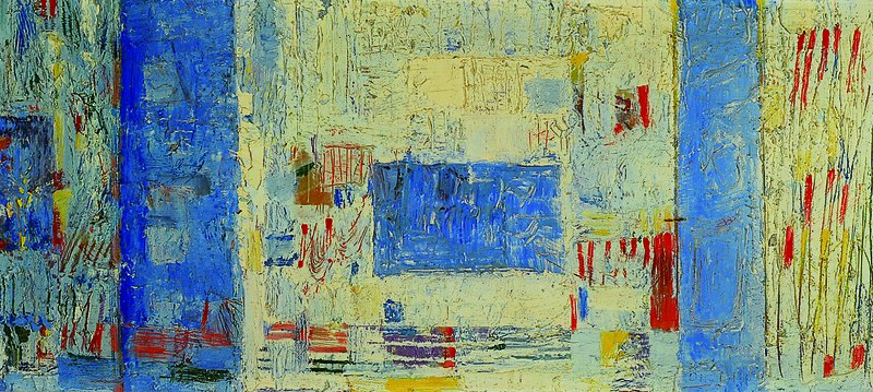 Otto Ditscher, 1903-1987 Neuhofen, Studium in München und Karlsruhe, Mitglied der Pfälzer Sezession, hier drei Arbeiten in Acryl auf Hartfaser, ...