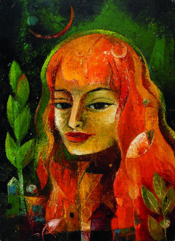 Wilhelm Julius Blume, 1913-1987, Porträt einer Frau, Öl/Hartfaser, rückseitig Nachlaßstempel, ca. 75x55cm