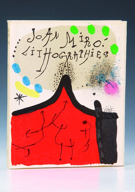 Joan Miro, 1893-1983, Buch, Der Lithograph I, mit 11 Original-Lithographien, Maeght Paris1972, Ediciones Poligrafa Barcelona, Einband mit lt. ...