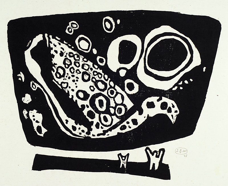 Johann Georg Müller, 1913 Ludwigshafen- 1986 Koblenz, zwei Holzschnitte, beide monogrammiert und datiert 48, ca. 13x11cm bzw.21x25cm